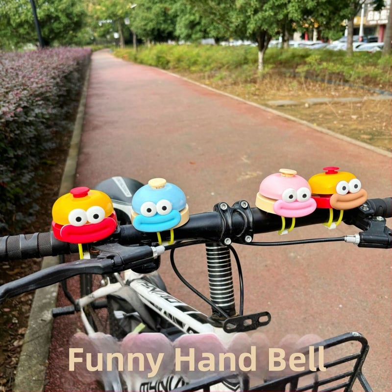 Claxon pentru bicicletă pentru copii, din aliaj de aluminiu, design desen animat, compatibil cu biciclete și trotinete