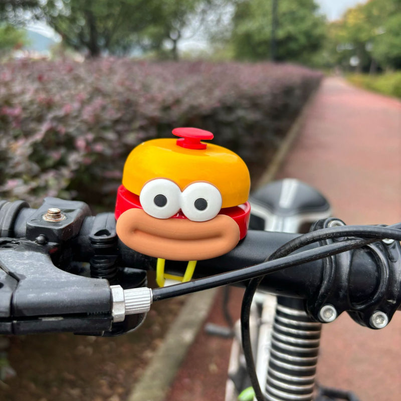 Claxon pentru bicicletă pentru copii, din aliaj de aluminiu, design desen animat, compatibil cu biciclete și trotinete