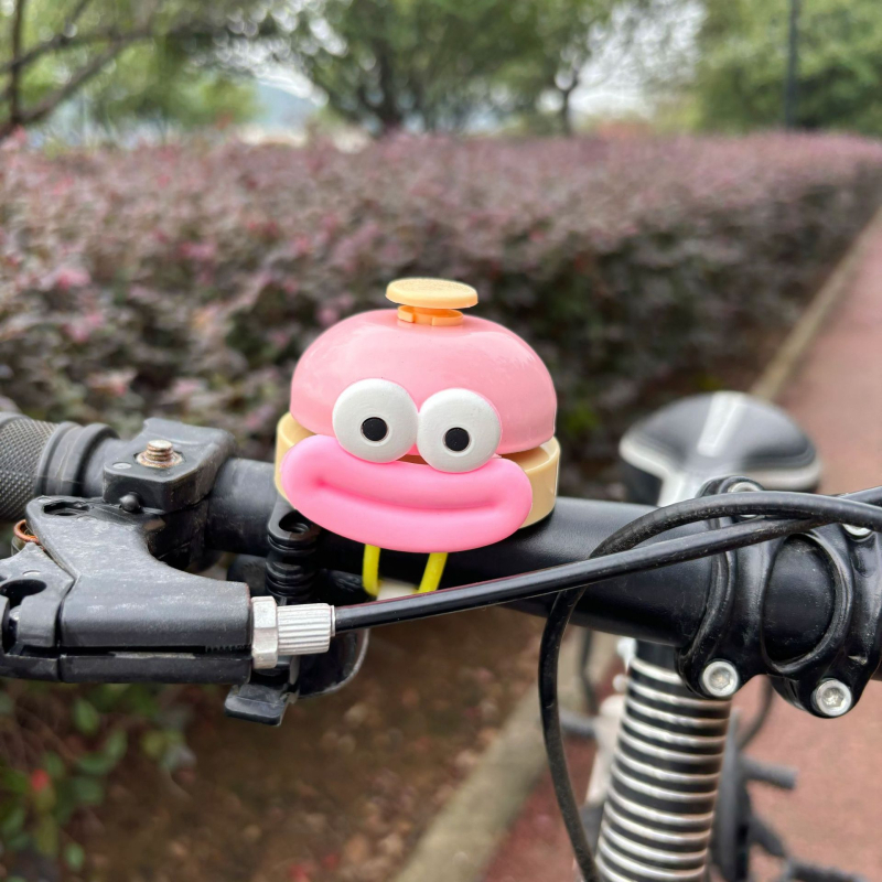 Claxon pentru bicicletă pentru copii, din aliaj de aluminiu, design desen animat, compatibil cu biciclete și trotinete