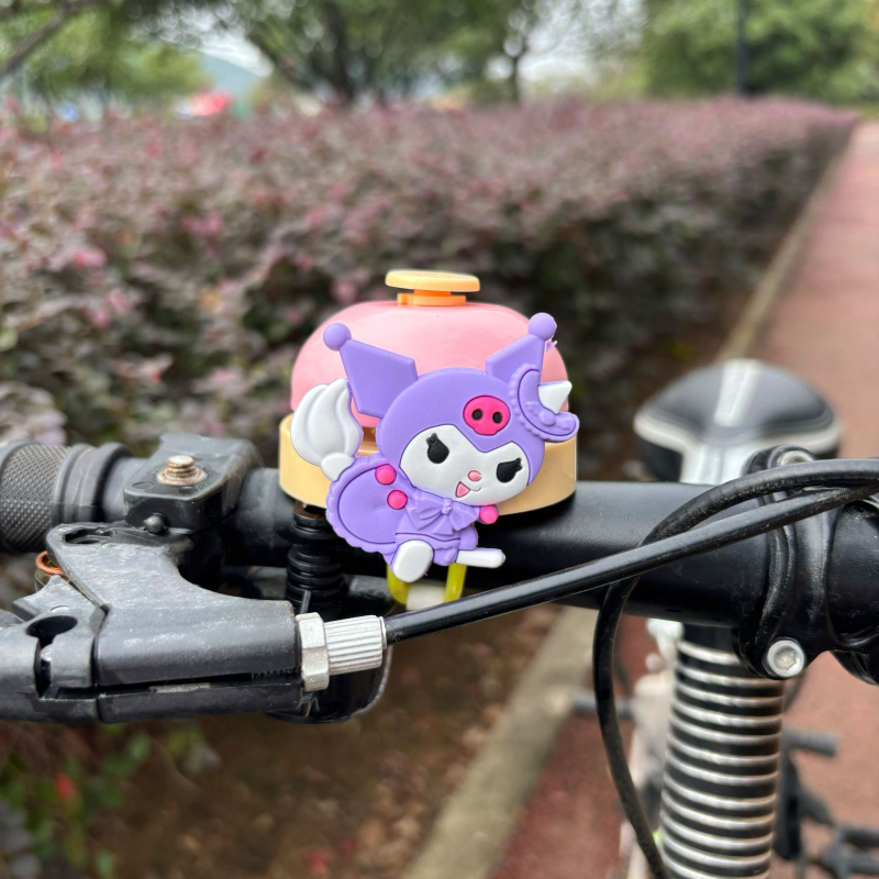 Claxon pentru bicicletă pentru copii, din aliaj de aluminiu, design desen animat, compatibil cu biciclete și trotinete