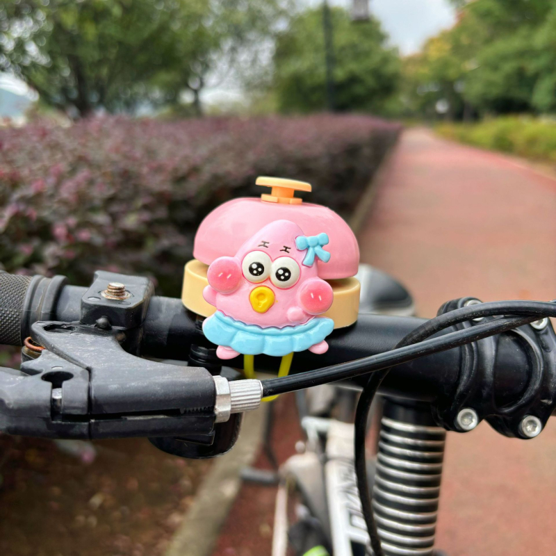 Claxon pentru bicicletă pentru copii, din aliaj de aluminiu, design desen animat, compatibil cu biciclete și trotinete