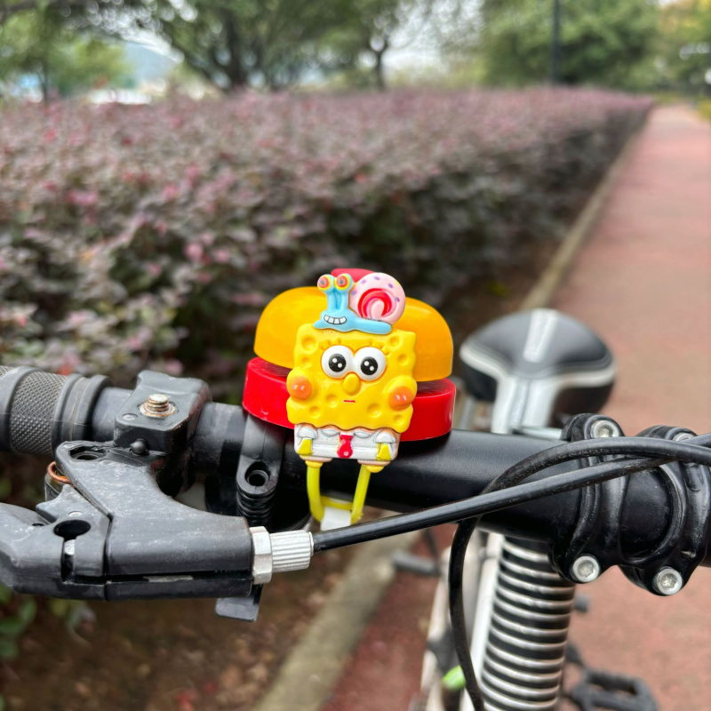 Claxon pentru bicicletă pentru copii, din aliaj de aluminiu, design desen animat, compatibil cu biciclete și trotinete