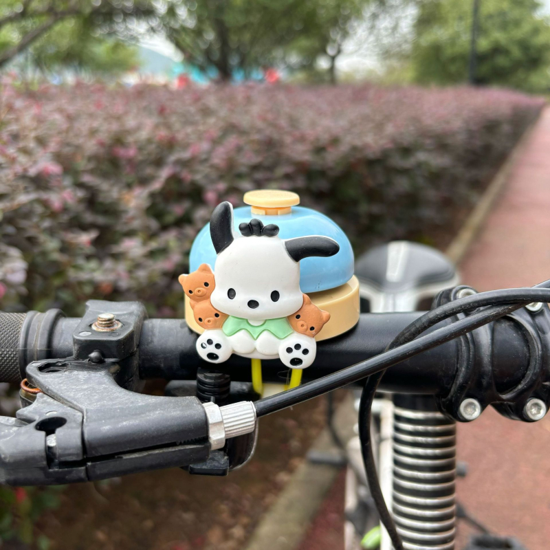 Claxon pentru bicicletă pentru copii, din aliaj de aluminiu, design desen animat, compatibil cu biciclete și trotinete