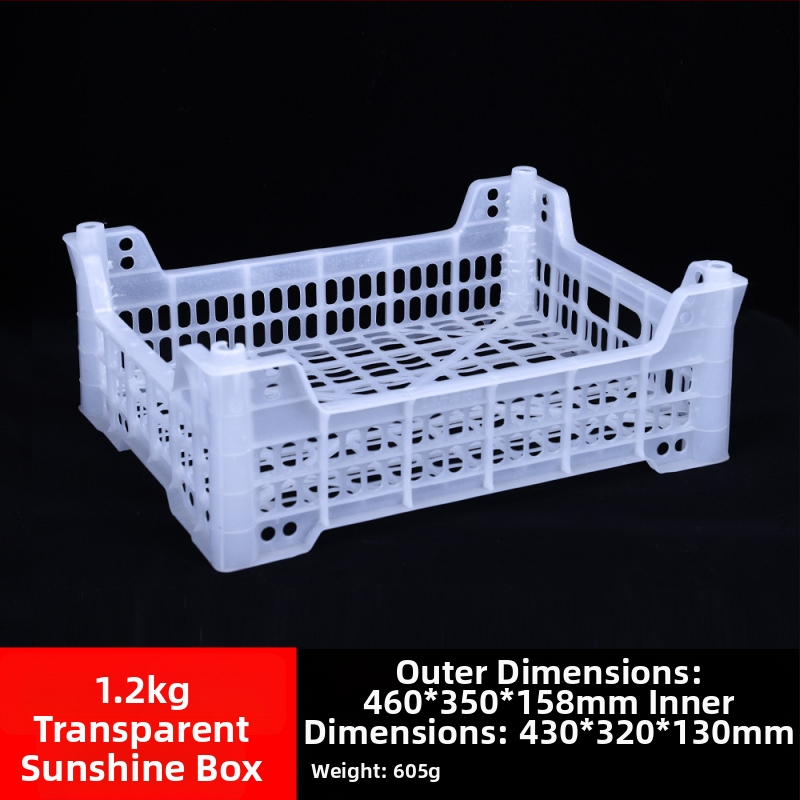 Jednorázový plastový kôš na ovocie, PP materiál, nosnosť 3 kg, hrúbka steny 1,8–2,3 mm, vyrobený vstrekovaním