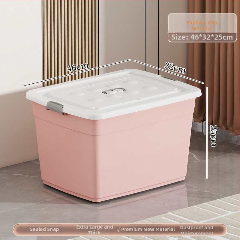 Plastová krabica na skladovanie, PP materiál, objem 40–50 l, s kolieskami, uzáver na sponu, vodeodolná a prachotesná