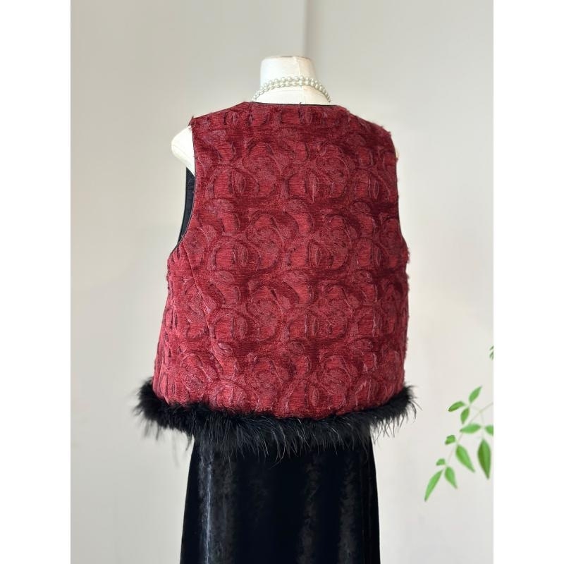 Vesta u kineskom stilu, quilted, od poliestera, punjenje od poliestera, okrugli izrez, slobodan kroj