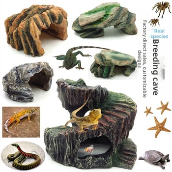 Dekor reptilijskog krajolika: špilja od smole za terarij/akvarij, novi stil, brend Real Family