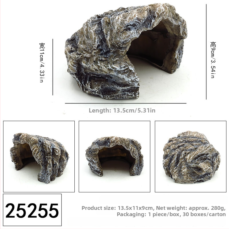 Dekor reptilijskog krajolika: špilja od smole za terarij/akvarij, novi stil, brend Real Family