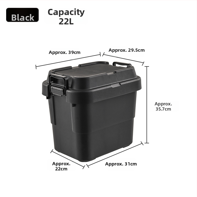 Automobilová skladovacia skrinka, prenosná, viacúčelový organizér s preklopným krytom