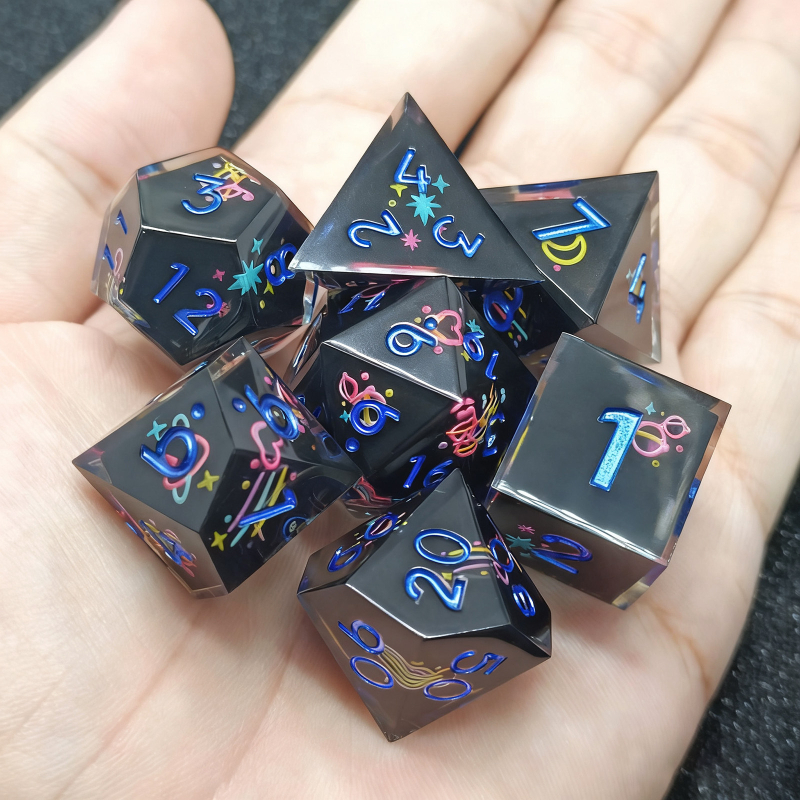 Meduze motiv D&D kockice od smole, 20-strane, set od 50 komada, prilagodljivo