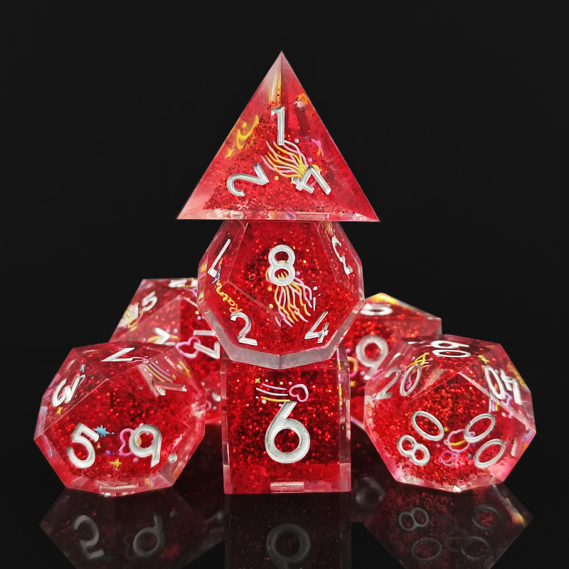 Meduze motiv D&D kockice od smole, 20-strane, set od 50 komada, prilagodljivo