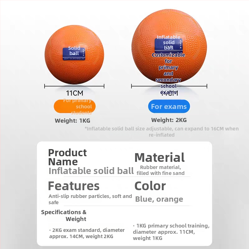 Guľa na hod Sentu z ocele 2 kg pre atletiku