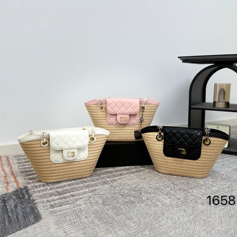 Raffia szalma vödörtáska, városi minimalistikus stílus, mágneses zárás, belső cipzáras zseb, poliészter bélés