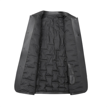 Muška PU kožna jakna, stojeći ovratnik, zip, podstava od najlona, zimski stil