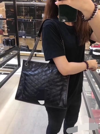 Yuxin valódi bőrből készült tote táska olaj-viaszos felülettel, vízszintes négyzetes forma, mágneszáras zárás, telefon- és irattartó zsebbel