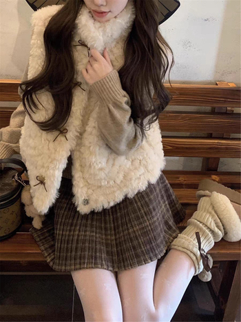 Vesta de blană pentru femei, iarnă 2025, guler stand, umplutură din lână de miel, țesătură exterioară: rayon