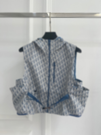 25 Godina Ženski Casual Vesta Top s Jacquardom s Pismima, Kapuljača, Pamuk, 80–90% Pamuka, Zip, Slobodan Kroj
