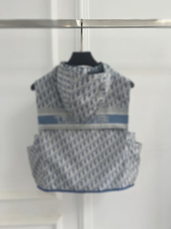 25 Godina Ženski Casual Vesta Top s Jacquardom s Pismima, Kapuljača, Pamuk, 80–90% Pamuka, Zip, Slobodan Kroj