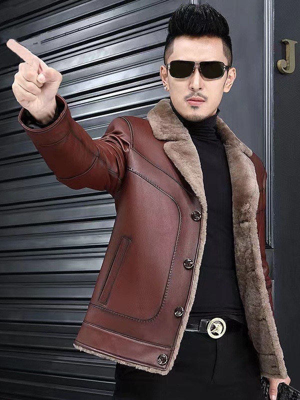 PU kožna jakna, kratka, uski kroj, ovratnik sakou, jednostruko kopčanje