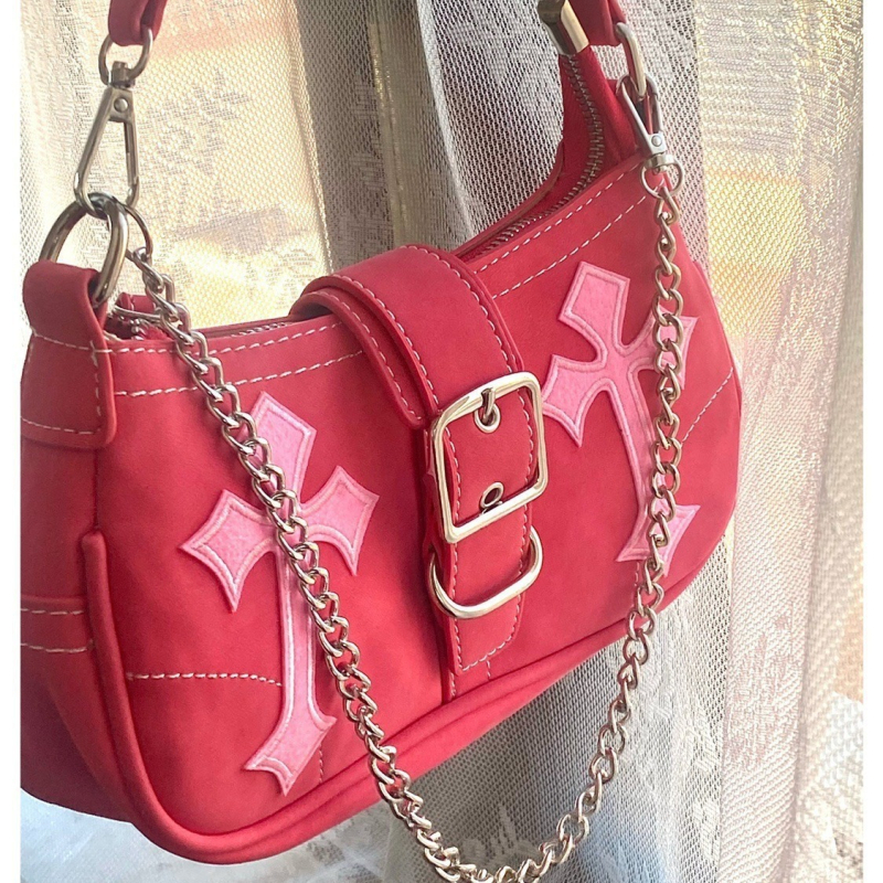 Chovant PU táska utcai divat, vízszintes négyzet alakú forma, cipzár