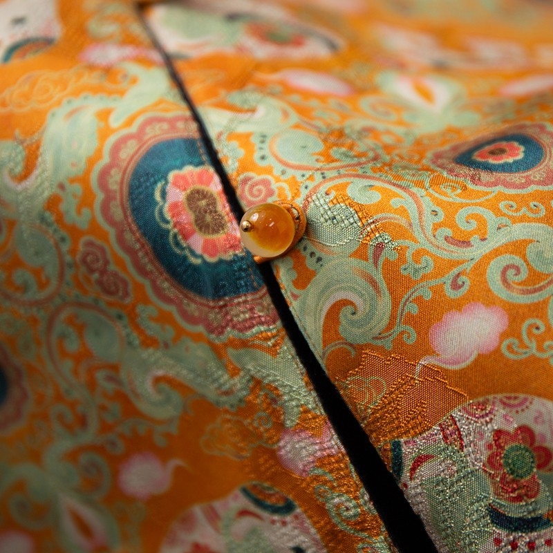 Obostrani svileno baršunasti prsluk za žene, kineski dizajn, stojeći ovratnik, jesen 2025