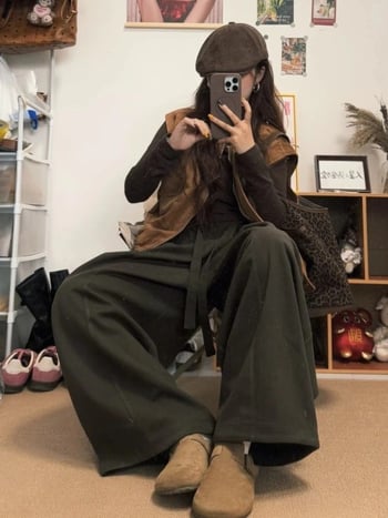 Korejskog stila zamšeni prsluk, polo ovratnik, srednja duljina, tkanina od špandeksa, punjenje od poliester-bavla