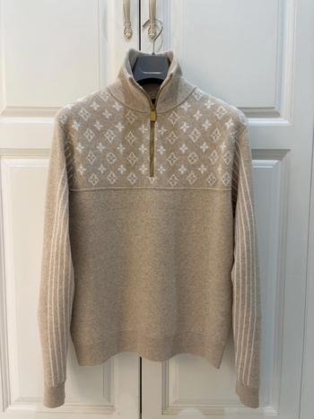 Pulover s prednjim zipom, pamuk-vuna mješavina, 3D uzorak, dugi rukavi, udoban kroj