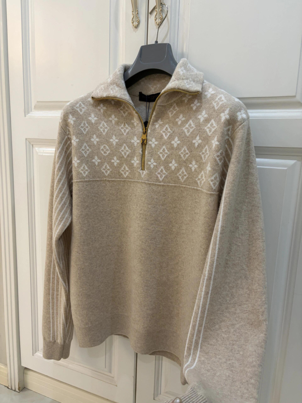 Pulover s prednjim zipom, pamuk-vuna mješavina, 3D uzorak, dugi rukavi, udoban kroj