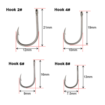 Independent standardni udice s bodljama za karp ribolov, jezero, veličine 2/4/6/8, pakiranje 500 kom.