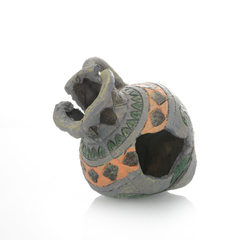 Аквариумна декорация от смола - Мъхист микро ландшафт с каменно убежище; Материал: смола; Стил: мъхест микро ландшафт; Основна цел: украса; Функции: създаване на атмосфера, подобряване на пространственото възприятие