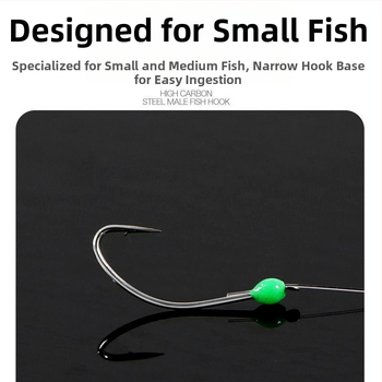Leđni ledni rig s bodljikavim udicama za crucian carp, white bream i druge ribe, Akita Fox udice, svjetleće udice