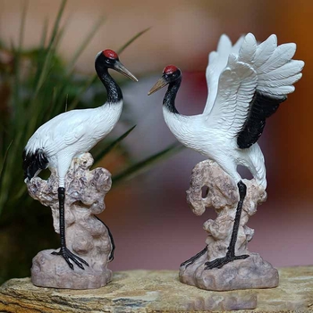 Аквариумна декоративна фигура с крани, смола, карикатурен стил, за воден ландшафт