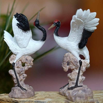 Аквариумна декоративна фигура с крани, смола, карикатурен стил, за воден ландшафт