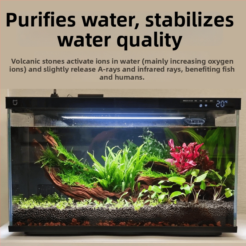 Kamen za ukrašavanje akvarija s vulkanskim kamenom, keramički pijesak bez pranja, kamen za hidroponsko uzgajanje, dno pijesak, oksigenacija vode