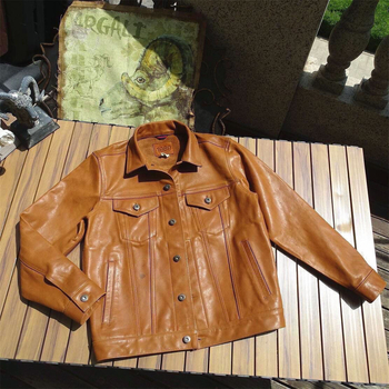 Férfi bőrdzseki, valódi báránybőr, ultra rövid hossz, rever, egy soros záródás, testhez álló fazon