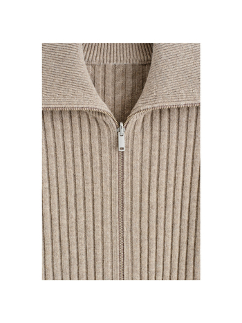 Kardigan od 95% vune, debeo, polu-visoki ovratnik, zatvarač, dugi rukavi