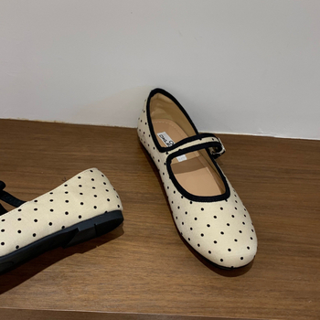 Francuskog stila ravne Mary Jane cipele s mašnom, okrugli vrh, niski potpetica, mrežasti gornji dio