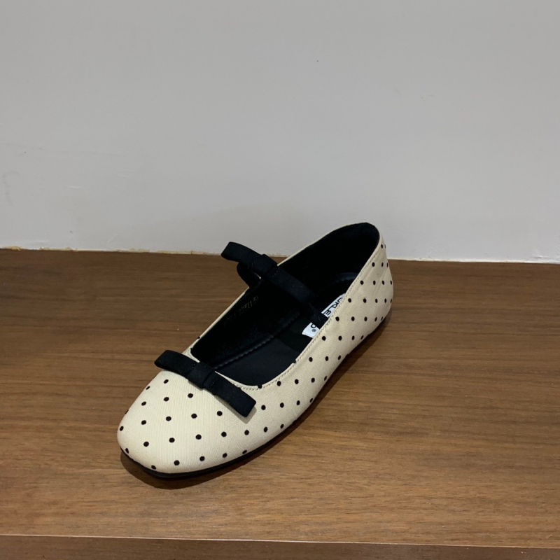 Francuskog stila ravne Mary Jane cipele s mašnom, okrugli vrh, niski potpetica, mrežasti gornji dio