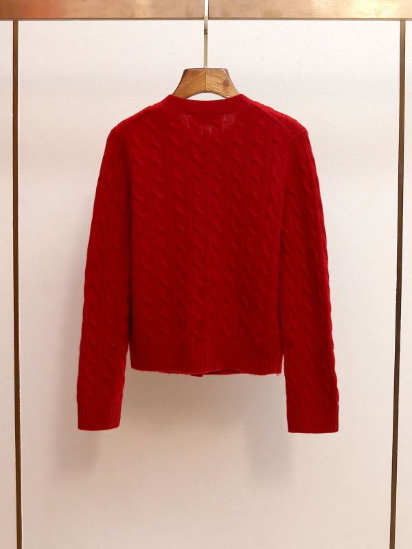 Jákard kötött kardigán kerek nyakkal, hosszú ujjú, egysoros gombolású, poliészter anyag