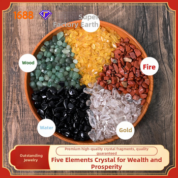 Krištalni čipovi za dekoraciju akvarija s temom Buddhe — Prirodni pet elemenata kristala, Marka Chuse, Model CSHH-20251215, Pakiranje papirnate kutije