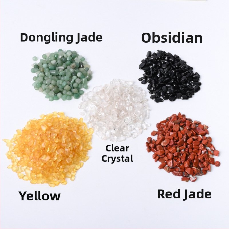 Krištalni čipovi za dekoraciju akvarija s temom Buddhe — Prirodni pet elemenata kristala, Marka Chuse, Model CSHH-20251215, Pakiranje papirnate kutije