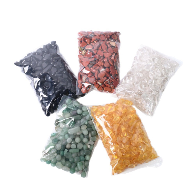 Krištalni čipovi za dekoraciju akvarija s temom Buddhe — Prirodni pet elemenata kristala, Marka Chuse, Model CSHH-20251215, Pakiranje papirnate kutije