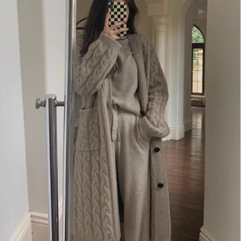 Jégselyem kardigán, V-nyakú, ujj nélküli, 2025 tavasz, koreai stílus