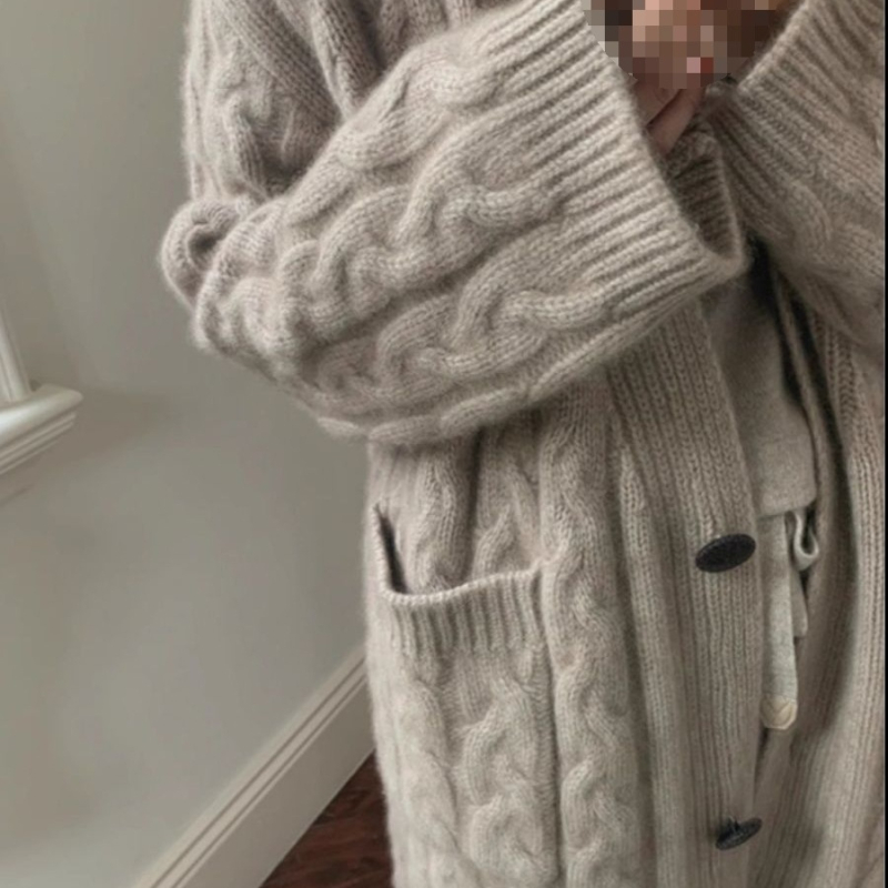 Jégselyem kardigán, V-nyakú, ujj nélküli, 2025 tavasz, koreai stílus