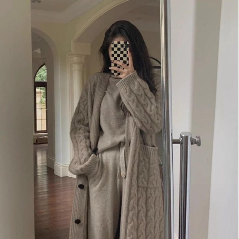 Jégselyem kardigán, V-nyakú, ujj nélküli, 2025 tavasz, koreai stílus