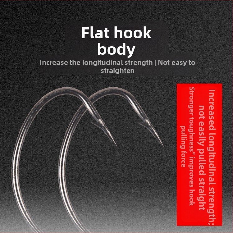 Vertical Star Crank Hook No. 3, Barbed, tengerészeti horgászatra hajón