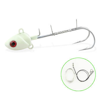 Hyderon ólomból készült horog, kettős kampóval, mesterséges/bionikus csalival — horog száma gramm súly alapján