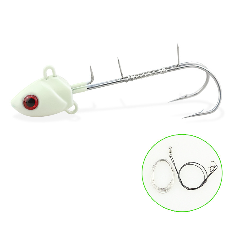 Hyderon ólomból készült horog, kettős kampóval, mesterséges/bionikus csalival — horog száma gramm súly alapján