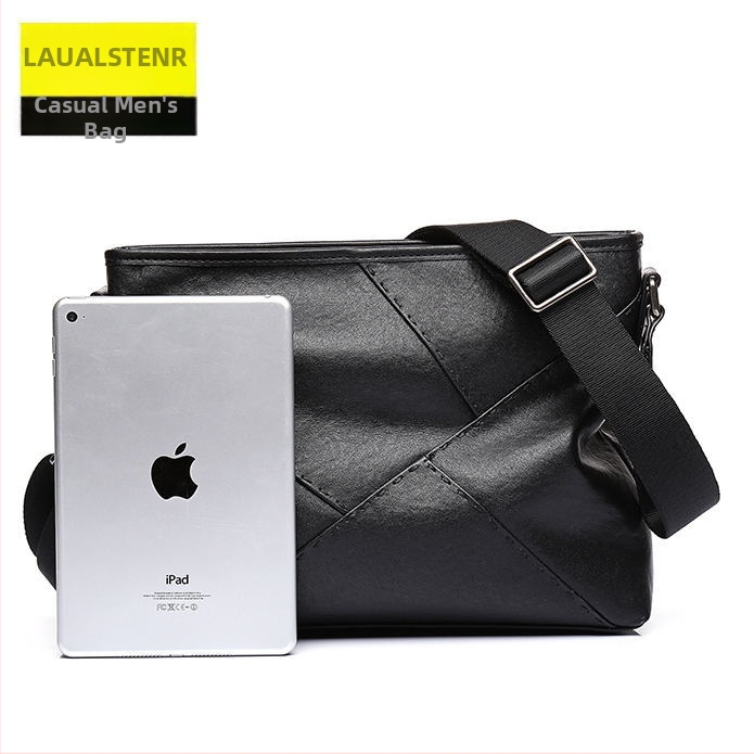 Muška crossbody torba od kože vrhunskog sloja, gradski minimalistički stil, otporna na habanje, podstava od poliestera-bavlne, model 1802