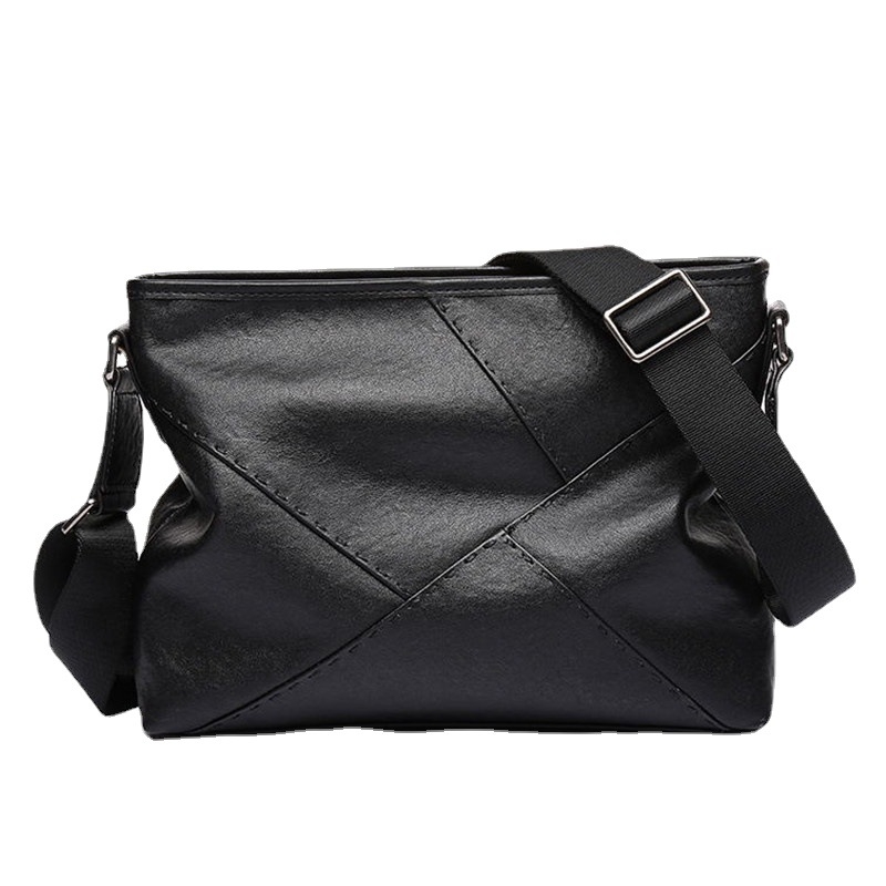 Muška crossbody torba od kože vrhunskog sloja, gradski minimalistički stil, otporna na habanje, podstava od poliestera-bavlne, model 1802